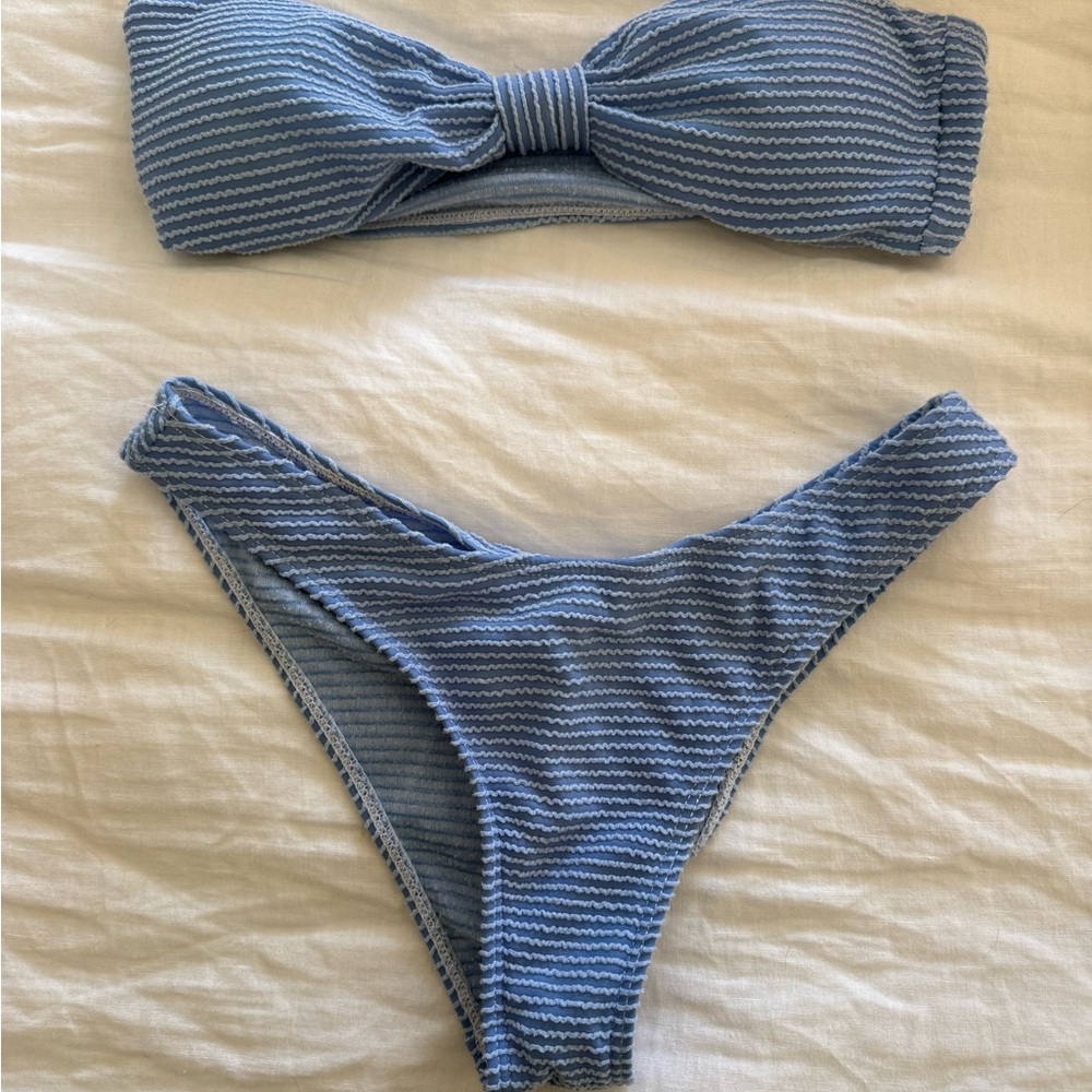Target Blue Striped Bikini Set